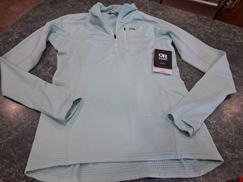 Outdoor Research Vigor Grid Fleece 1/4 Zip Women’s Sz M Calcite New with Tags